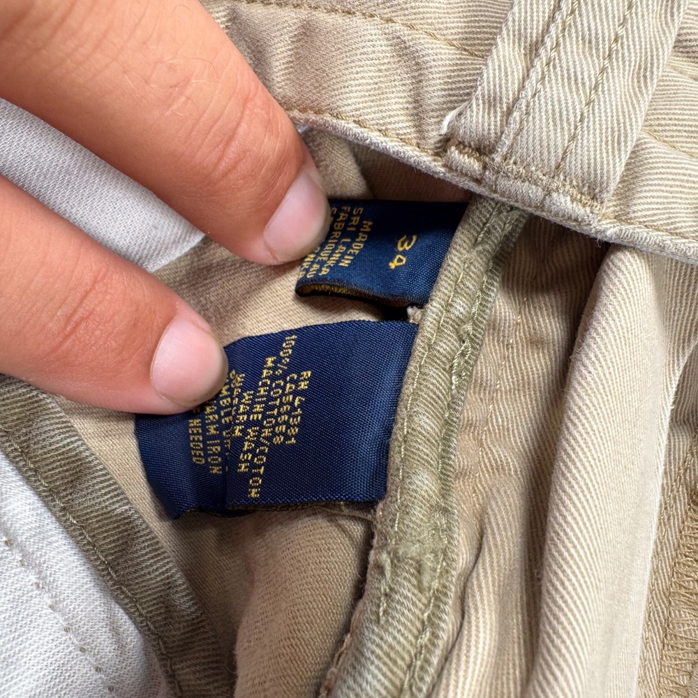 POLO RALPH LAUREN Men's Size 34 Tan 100% Cotton Classic Polo Chino‎ Cargo Shorts - Picture 4 of 8